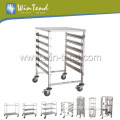 Stainless Steel Basket Bread Trolley Bread Carts with Wheels